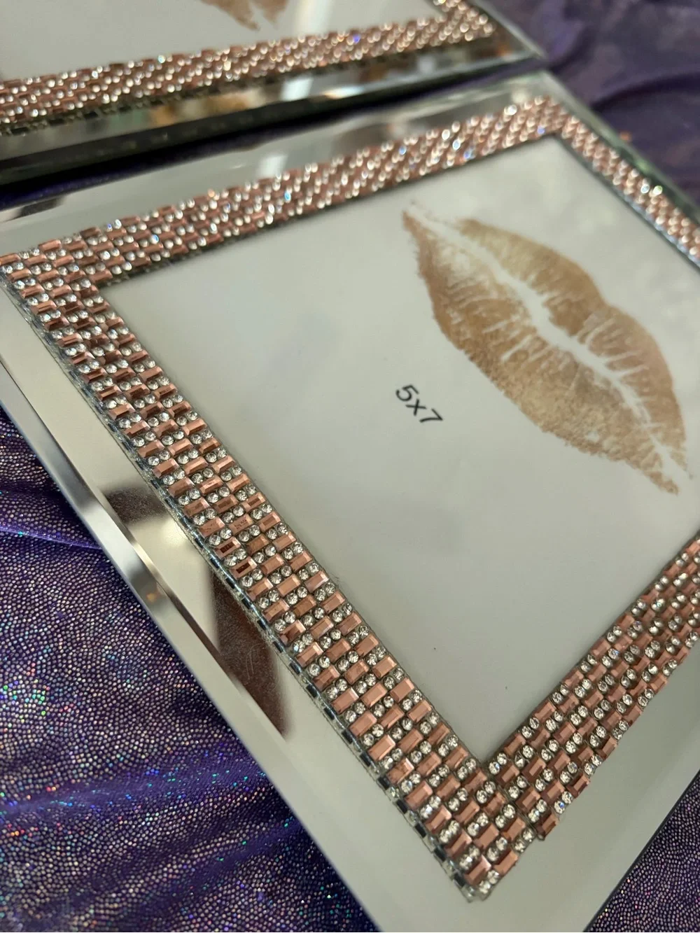 Rose Gold Rhinestone Picture Frames